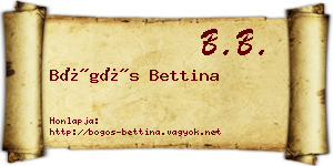Bögös Bettina névjegykártya