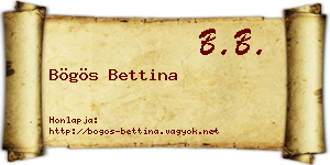 Bögös Bettina névjegykártya