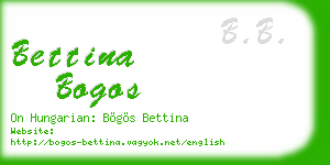 bettina bogos business card